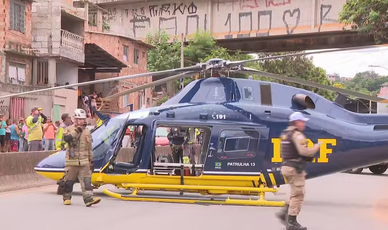 Pouso forçado de helicóptero da PRF em BH: o que se sabe e o que falta esclarecer