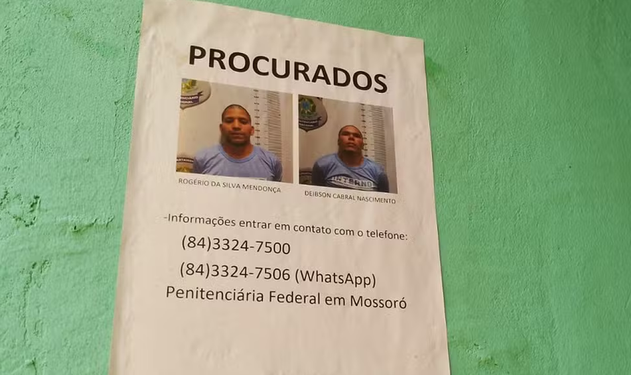 Buscas por fugitivos do presídio de segurança máxima de Mossoró entram no 7º dia