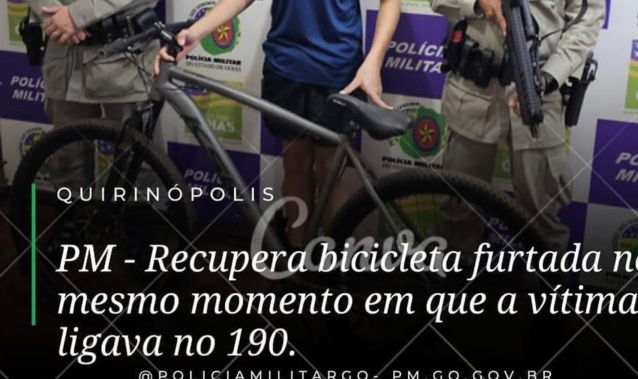 Polícia Recuperou Bicicleta Roubada enquanto Vítima Denunciava o Furto