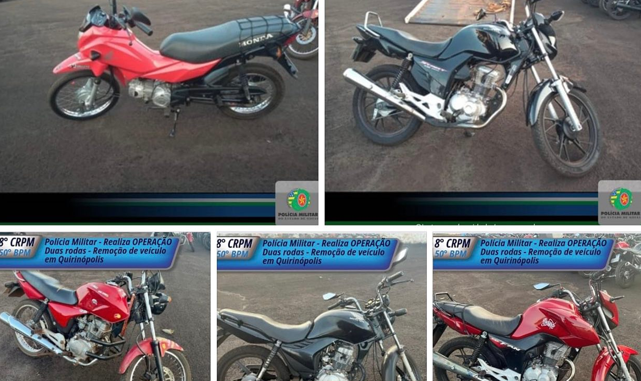 Operação Duas Rodas em Quirinópolis Resulta na Apreensão de Motocicletas