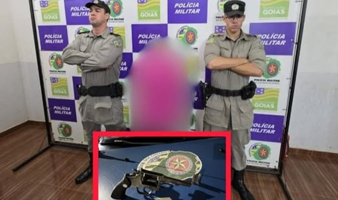HOMEM É PRESO COM ARMA DE FOGO DURANTE PATRULHAMENTO EM QUIRINÓPOLIS