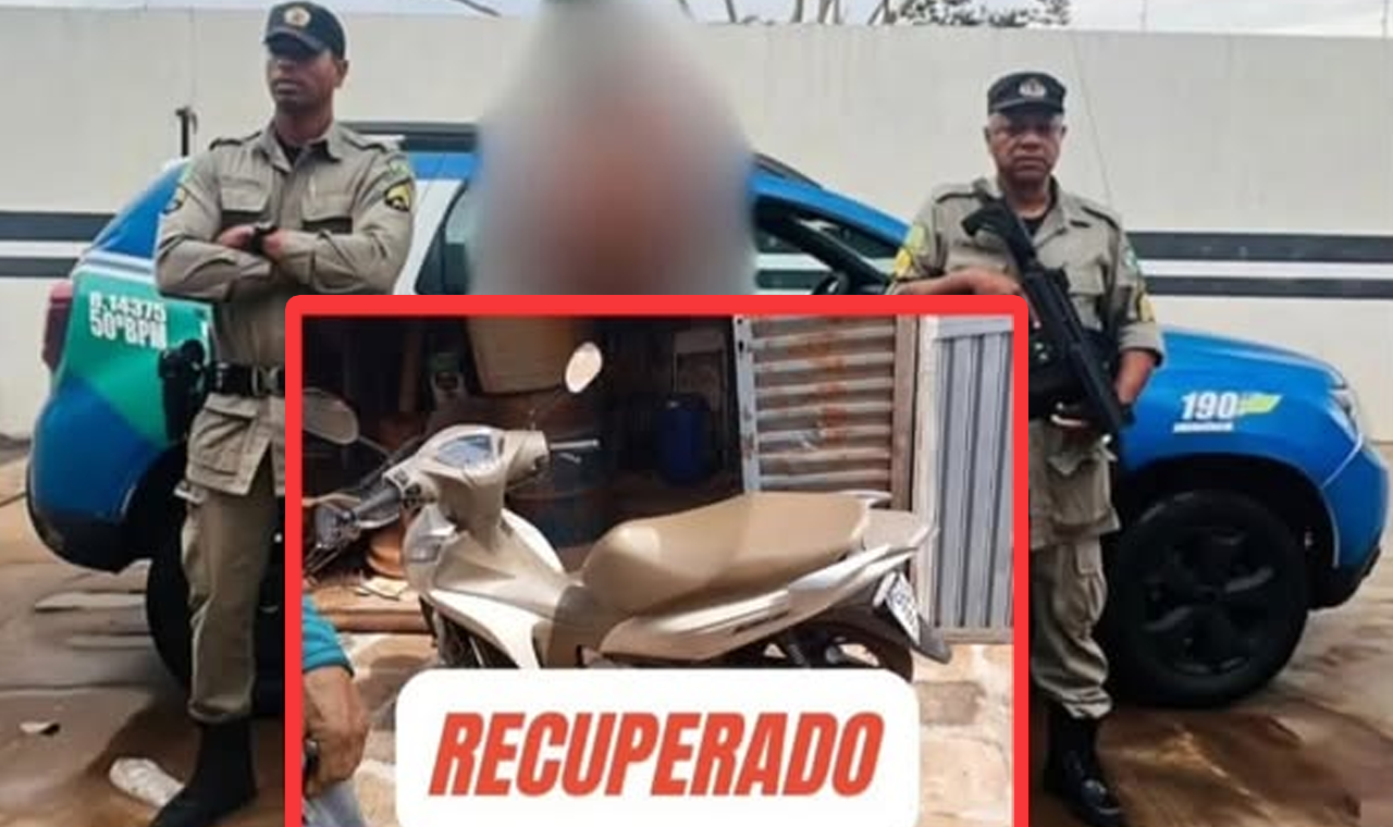 HOMEM TENTA ROUBAR MOTOCICLETA, AGRIDE IDOSO E É PRESO EM CACHOEIRA ALTA