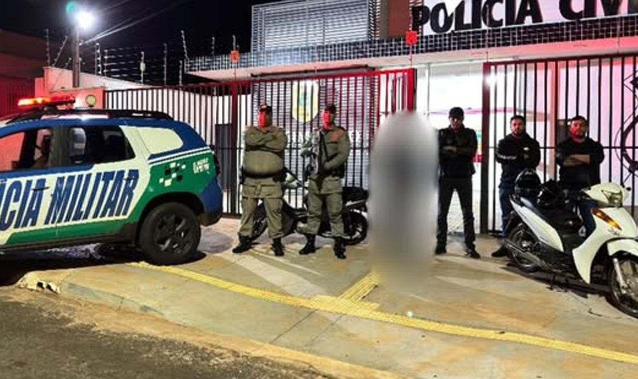 SUSPEITO DE FURTAR DUAS MOTONETAS É PRESO APÓS TENTAR FUGIR PULANDO MUROS EM SÃO SIMÃO