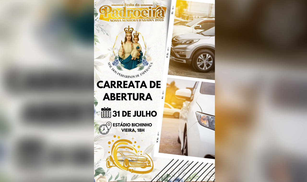 CARREATA DE ABERTURA DA FESTA DA PADROEIRA ACONTECE NESTA QUINTA-FEIRA (31) EM QUIRINÓPOLIS