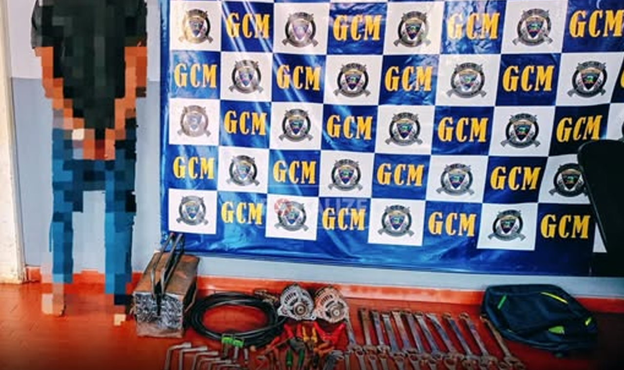 GCM RECUPERA R$ 20 MIL EM FERRAMENTAS FURTADAS E PRENDE AUTOR EM QUIRINÓPOLIS