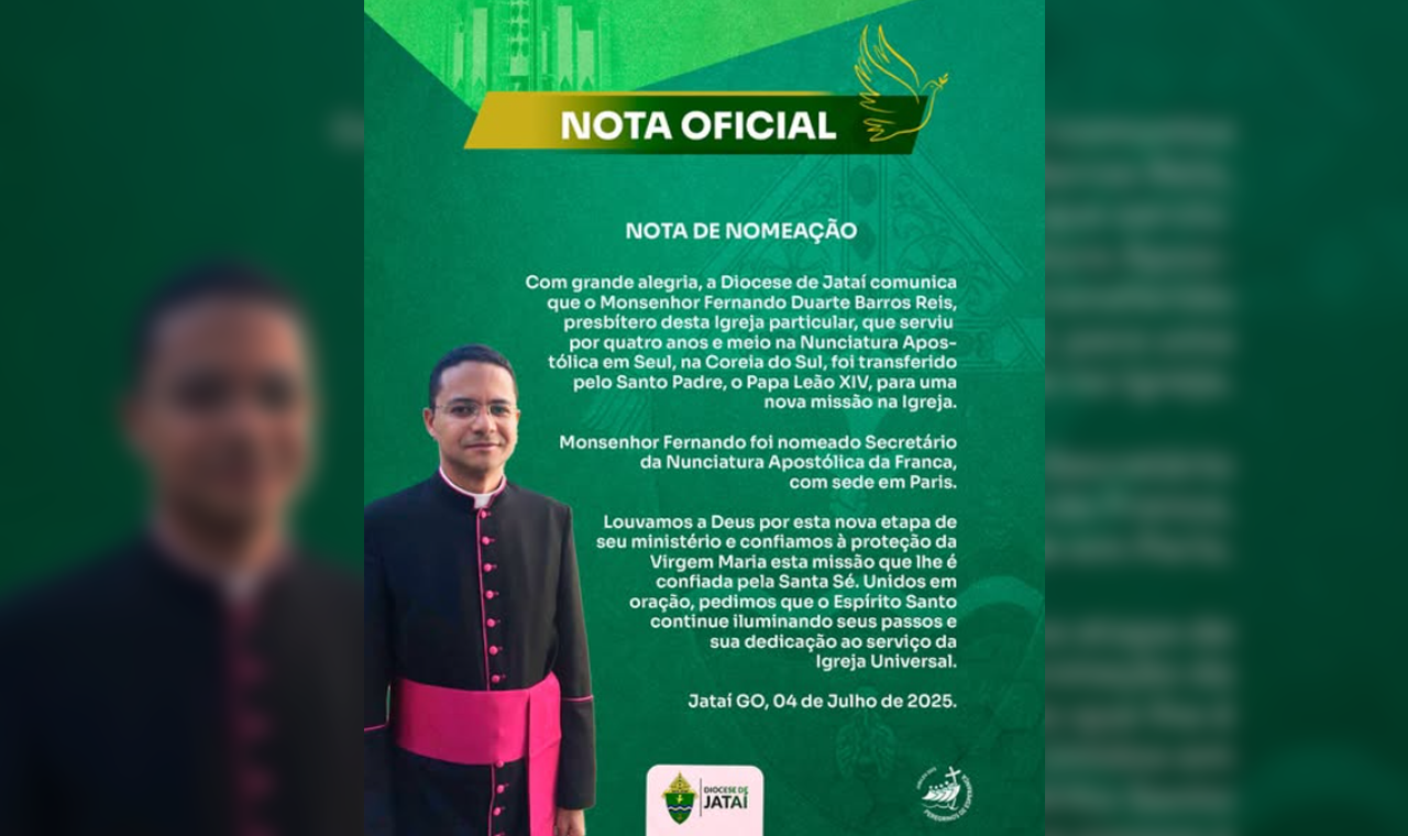 MONSENHOR FERNANDO É NOMEADO SECRETÁRIO DA NUNCIATURA DA FRANÇA
