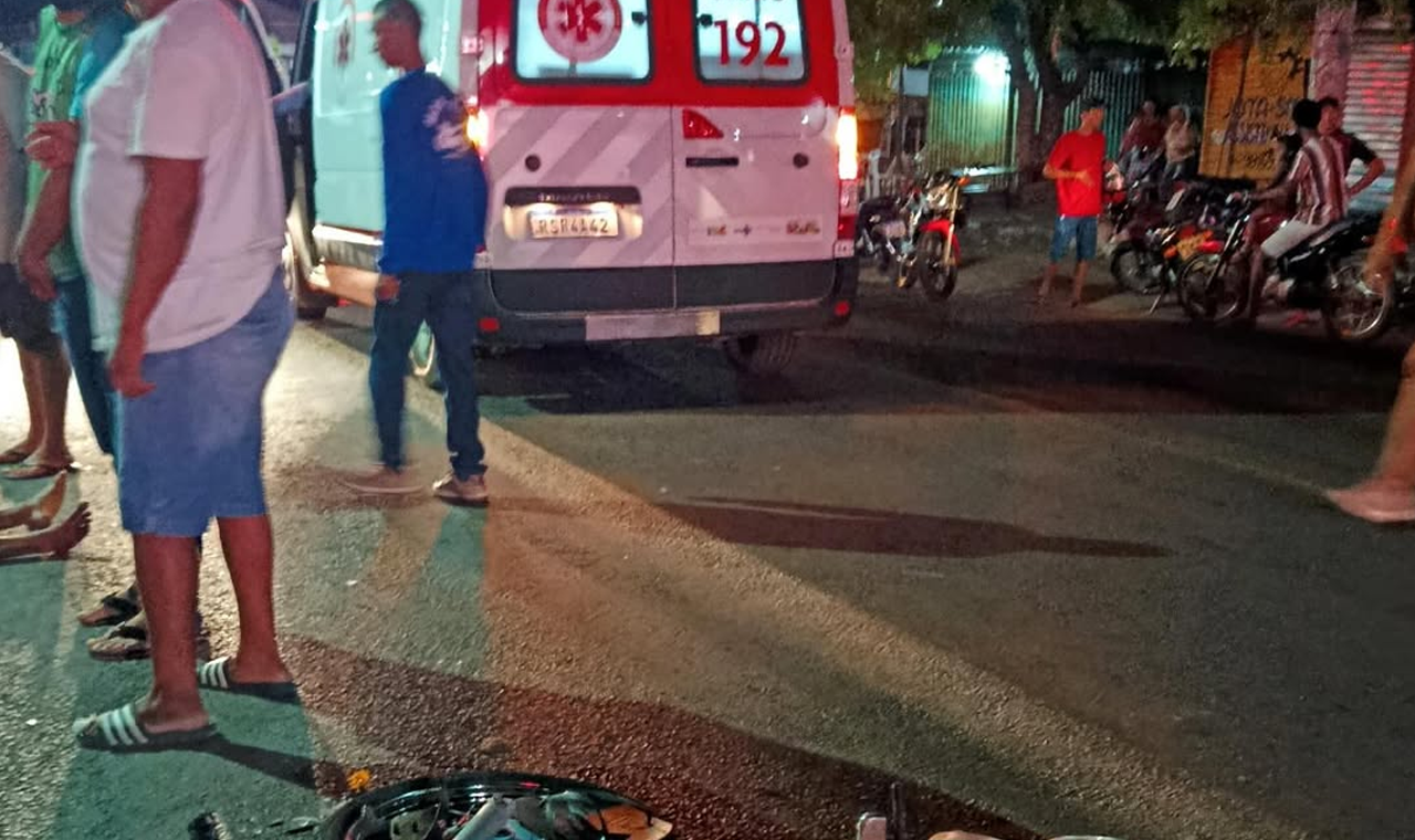 MOTONETA É APREENDIDA APÓS ACIDENTE DE TRÂNSITO COM VÍTIMA NO SETOR CHÁCARAS, EM QUIRINÓPOLIS