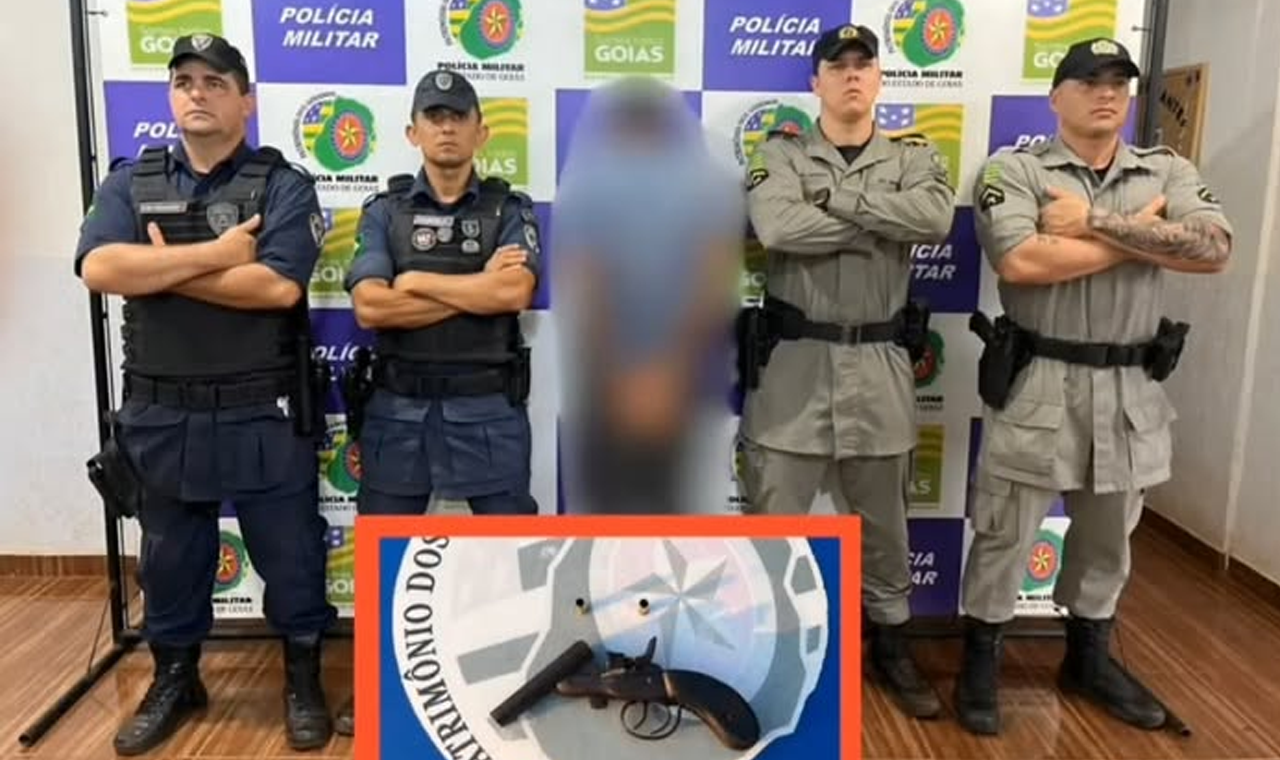 HOMEM É PRESO APÓS EFETUAR DISPAROS DE ARMA DE FOGO EM QUIRINÓPOLIS
