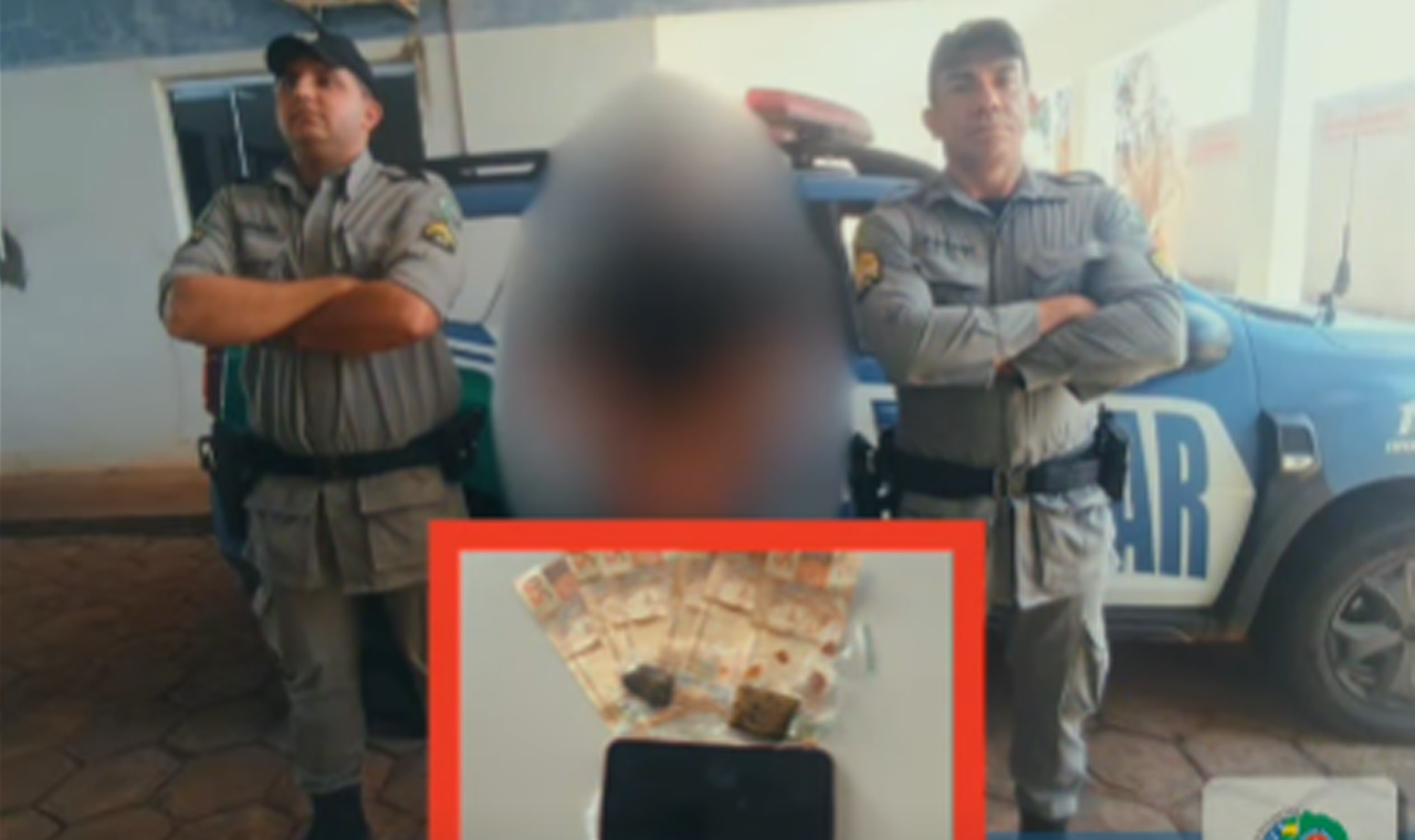 JOVEM É PRESO SUSPEITO DE TRÁFICO DE DROGAS EM SÃO SIMÃO