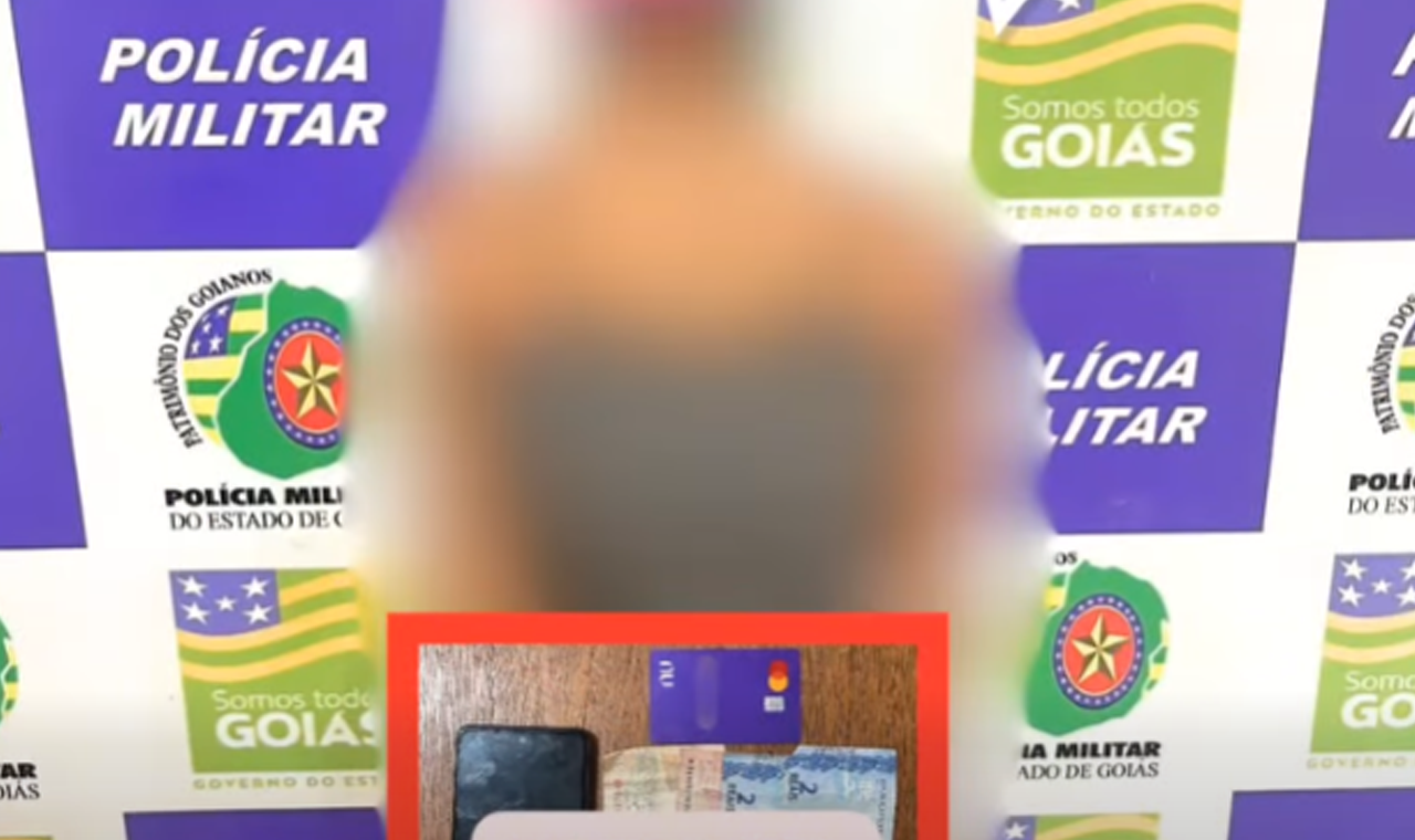 HOMEM É PRESO EM FLAGRANTE POR FURTO DE CELULAR EM LANCHONETE NO CENTRO DE QUIRINÓPOLIS