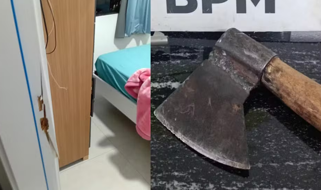 HOMEM É SUSPEITO DE AMEAÇAR EX-COMPANHEIRA COM FACA E MACHADINHA NO CENTRO DA CIDADE