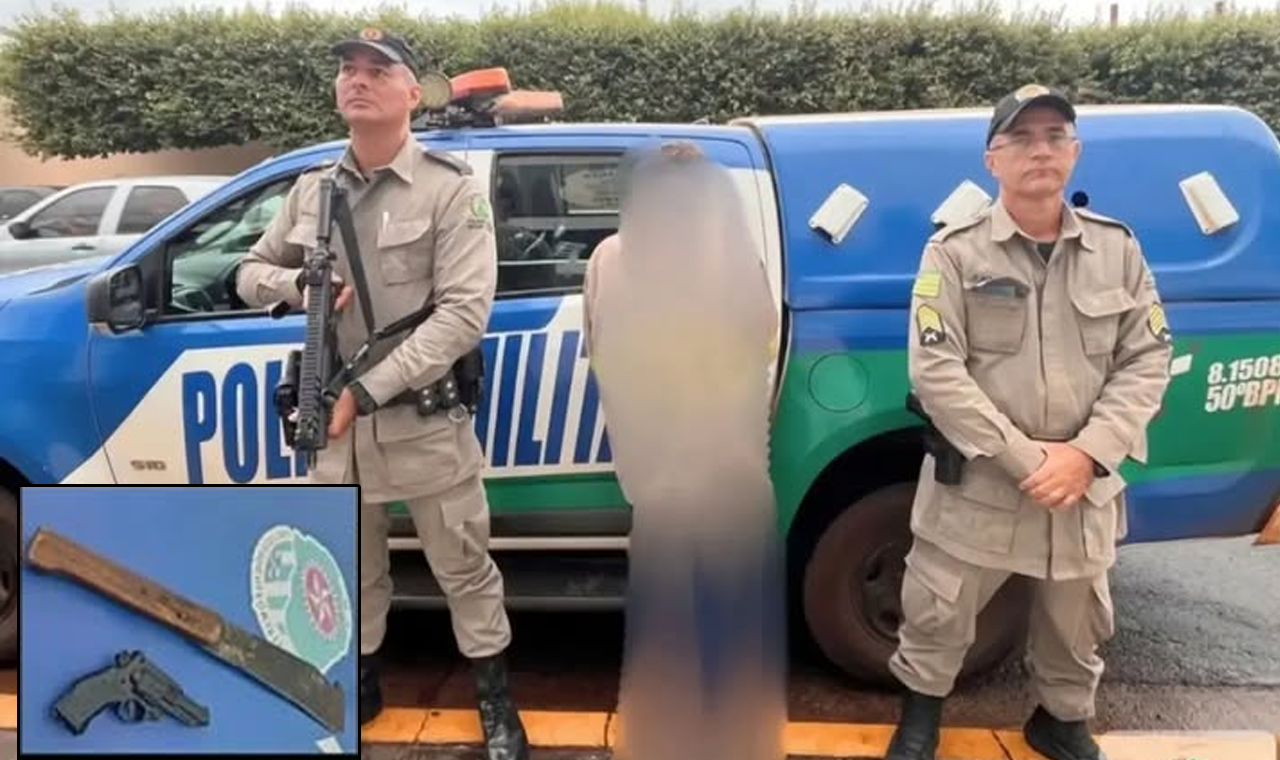 HOMEM É PRESO APÓS DESCUMPRIR MEDIDA PROTETIVA E AMEAÇAR A PRÓPRIA MÃE EM QUIRINÓPOLIS