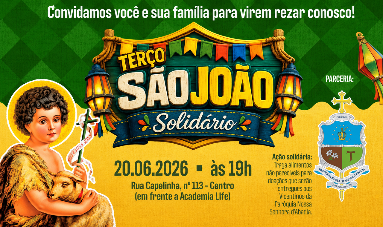 TERÇO EM HONRA A SÃO JOÃO BATISTA SERÁ REALIZADO NESTE SÁBADO EM QUIRINÓPOLIS