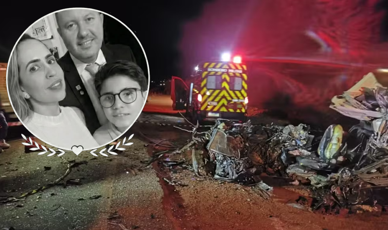 TRAGÉDIA NA GO-206 MATA VEREADOR, ESPOSA E FILHO EM QUIRINÓPOLIS