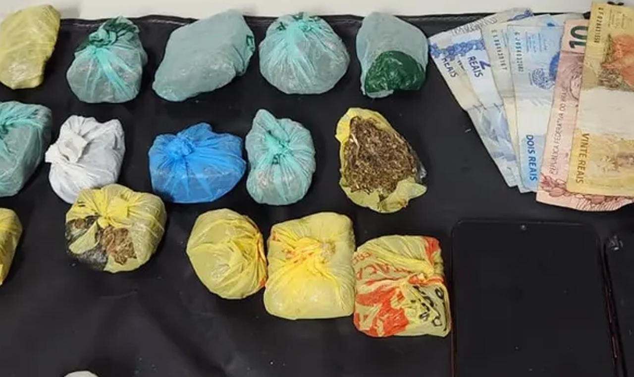 HOMEM É PRESO EM FLAGRANTE POR TRÁFICO DE DROGAS DURANTE OPERAÇÃO DA PM EM QUIRINÓPOLIS