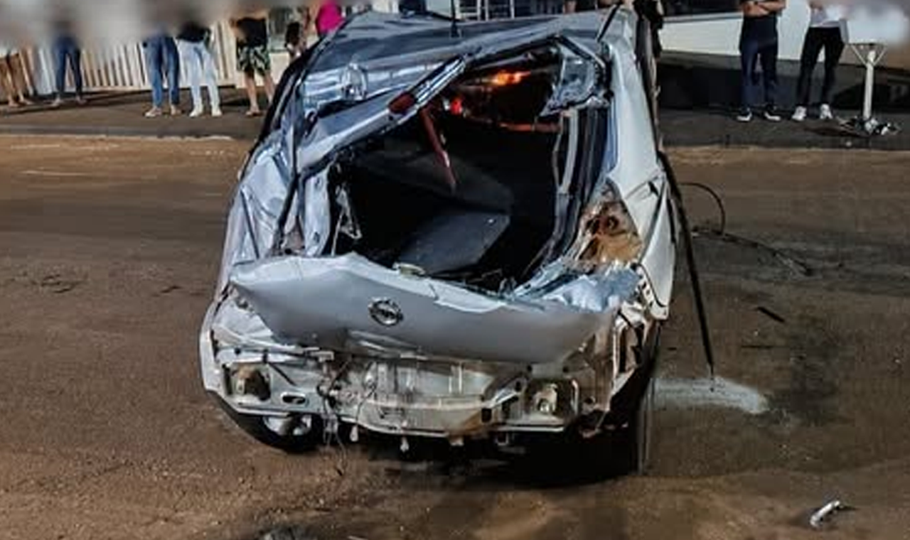 MOTORISTA MORRE EM GRAVE ACIDENTE NO CENTRO DE QUIRINÓPOLIS; CONDUTORA FOGE DO LOCAL
